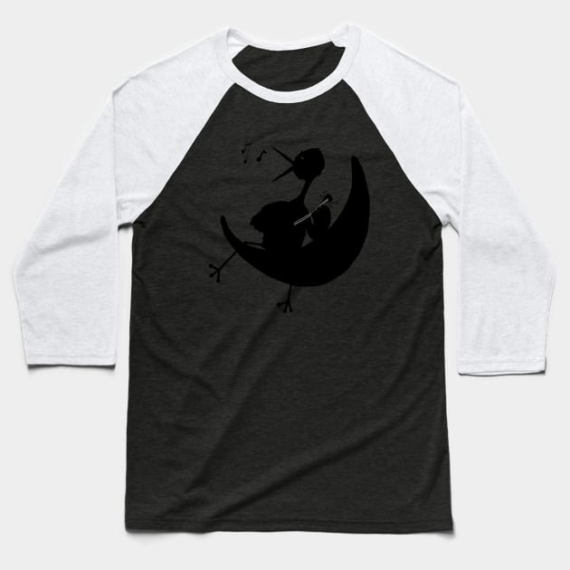 Night bird Baseball T-Shirt by LucyNuzit